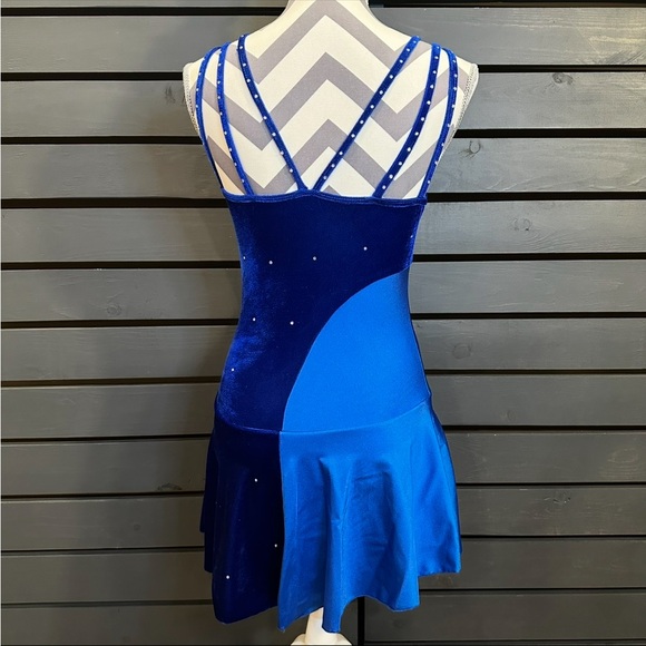 Flying Camel Designs Royal Blue Skating Dress medium adult - Picture 9 of 10